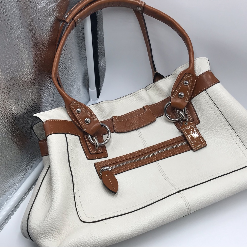 Coach Penelope Cream/Luggage Leather Satchel